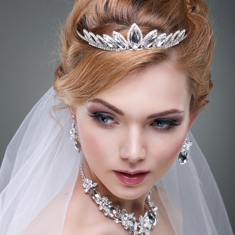 Woman in Bridal Makeup — White, Dramatic