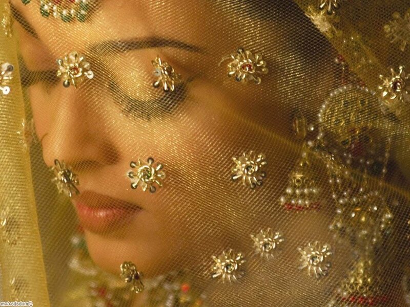 Woman in Bridal Veil — Gold