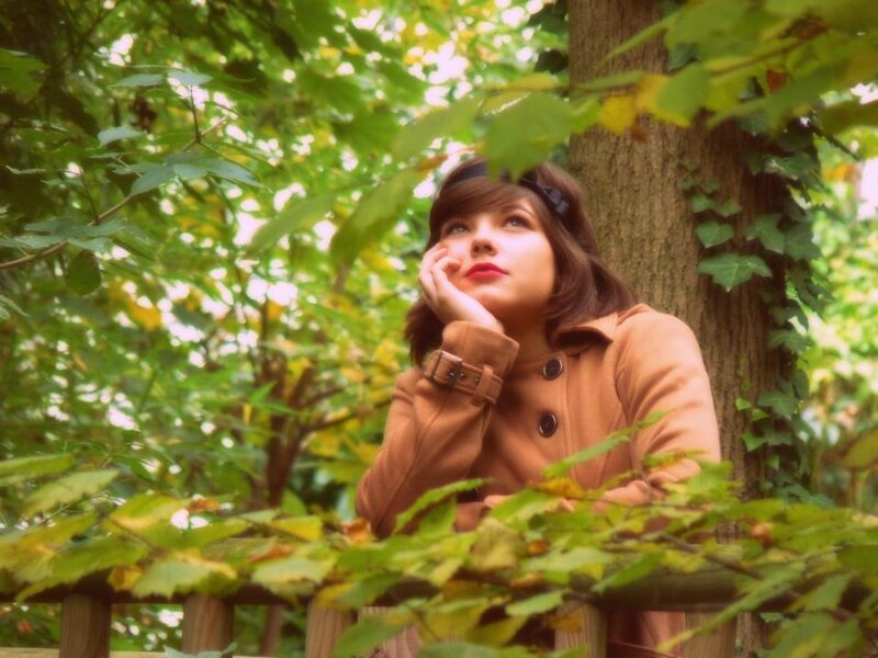Woman in Brown Coat — Green