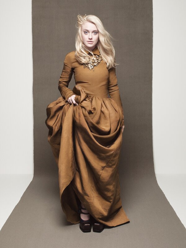 woman in brown gown
