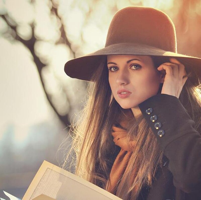 Woman in Brown Hat — Serene, Afternoon