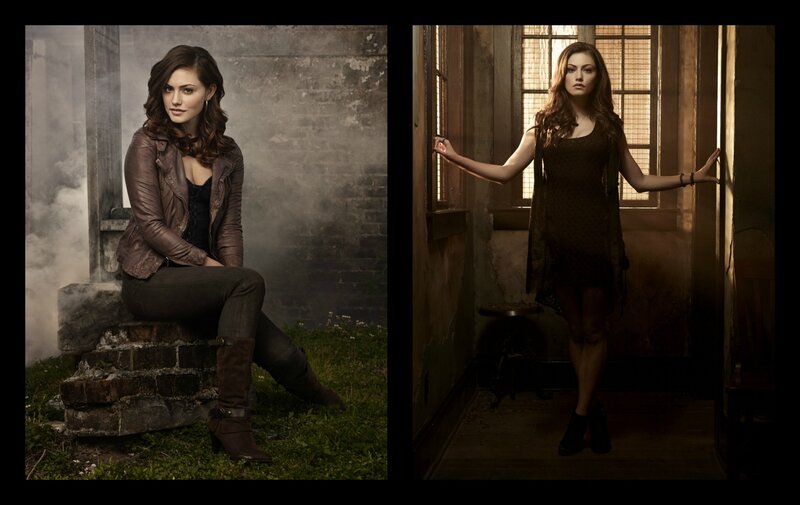 Woman in Brown Jacket — Dramatic, Photograph, Brick Wall