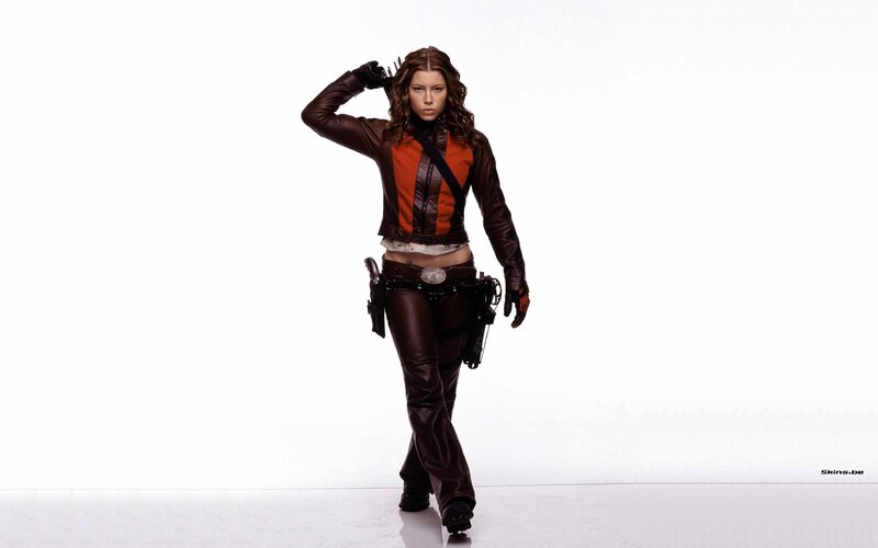 woman in brown leather outfit