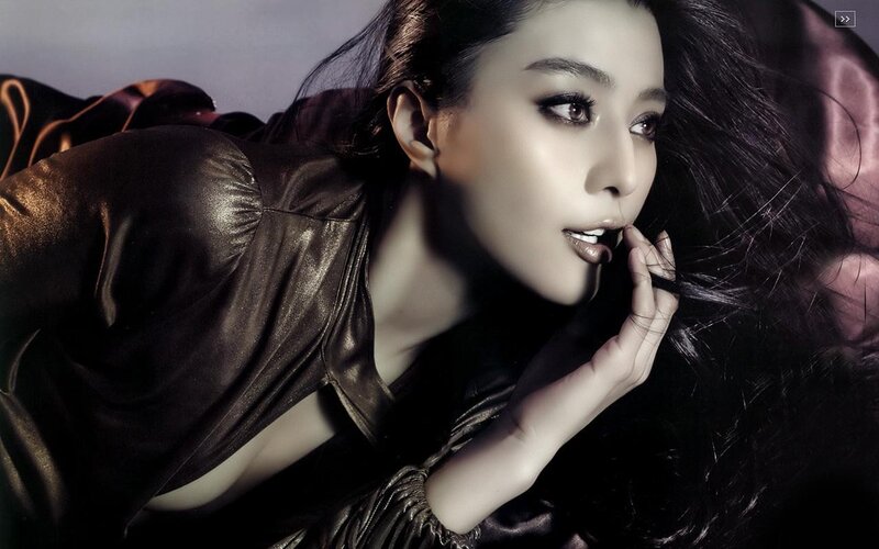 woman in brown leather top