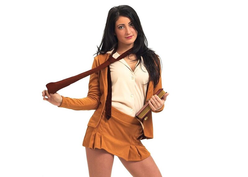 woman in brown school uniform