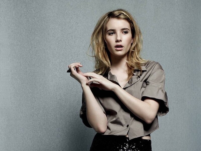 Woman in Brown Shirt — Gray