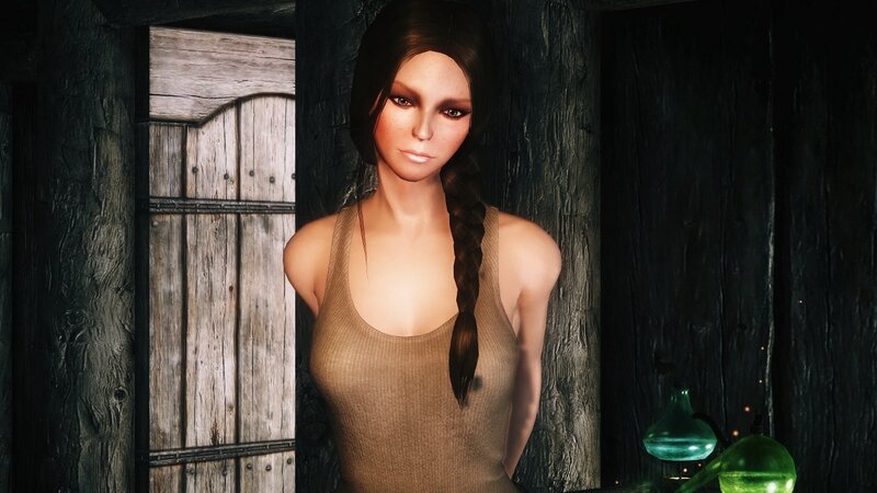 woman in brown tank top