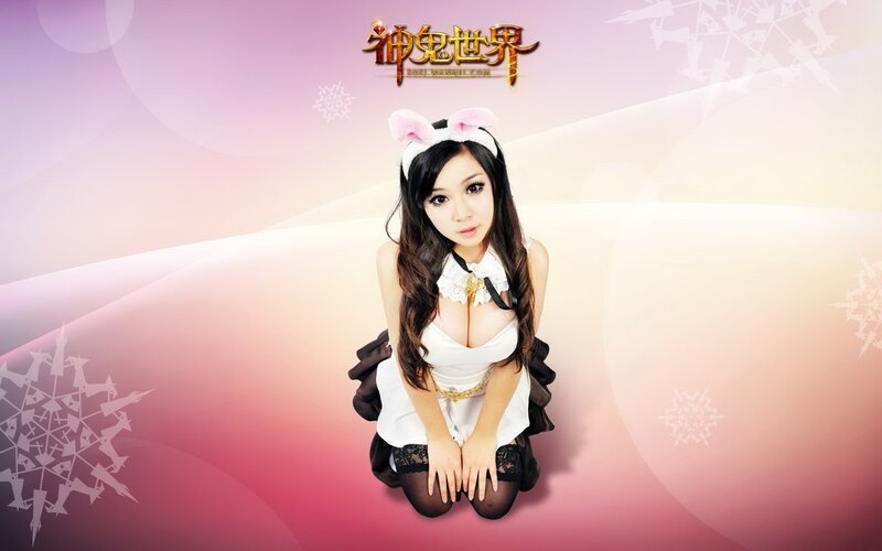 woman in bunny costume