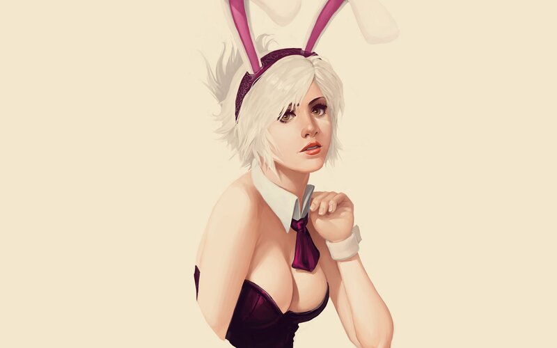 woman in bunny costume