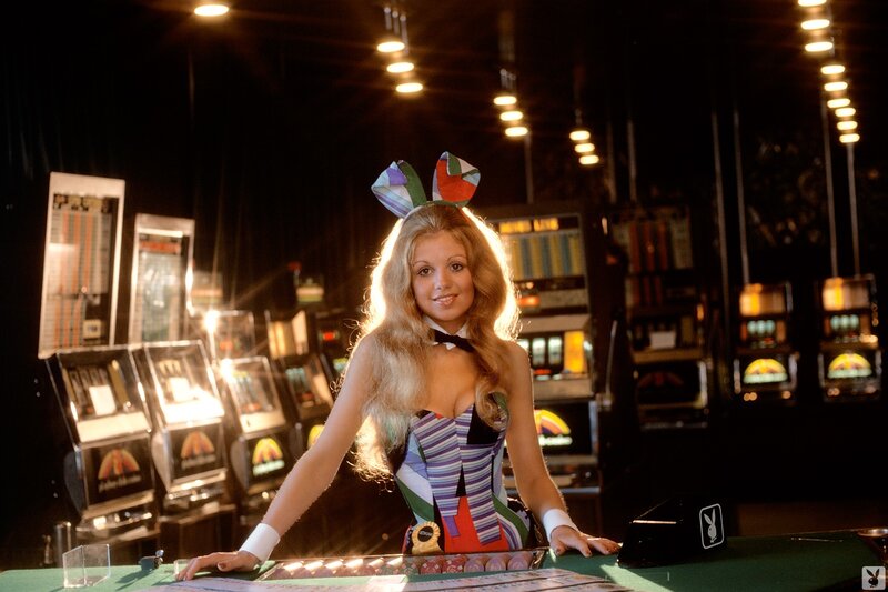 woman in bunny costume at casino