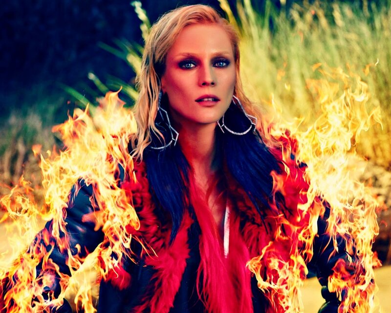Woman in Burning Jacket