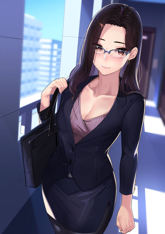 Woman in Business Suit — Black, Professional, Afternoon