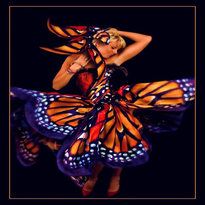 Woman in Butterfly Costume — Black