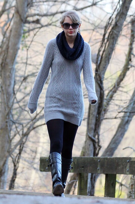 woman in cable-knit sweater