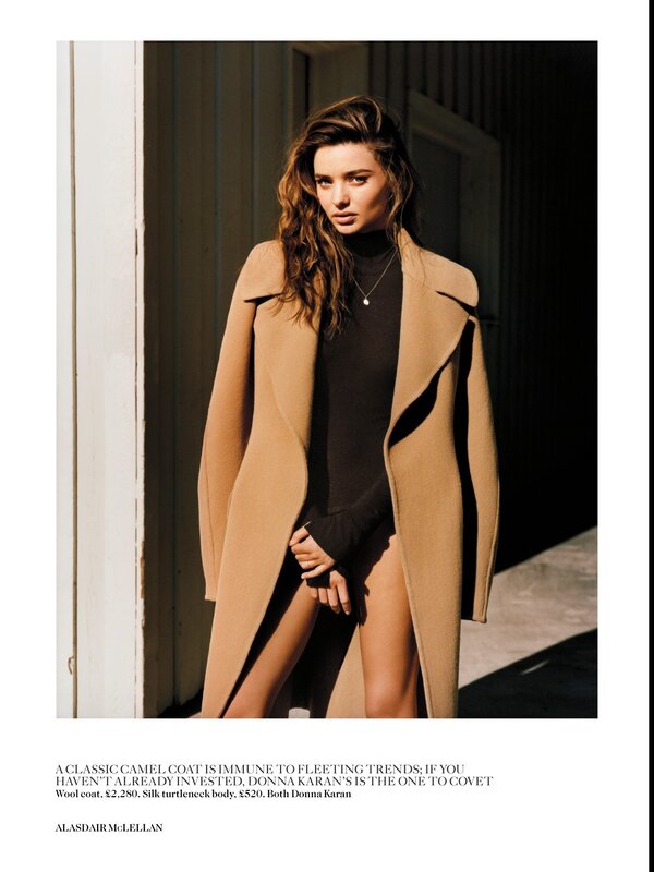 Woman in camel coat