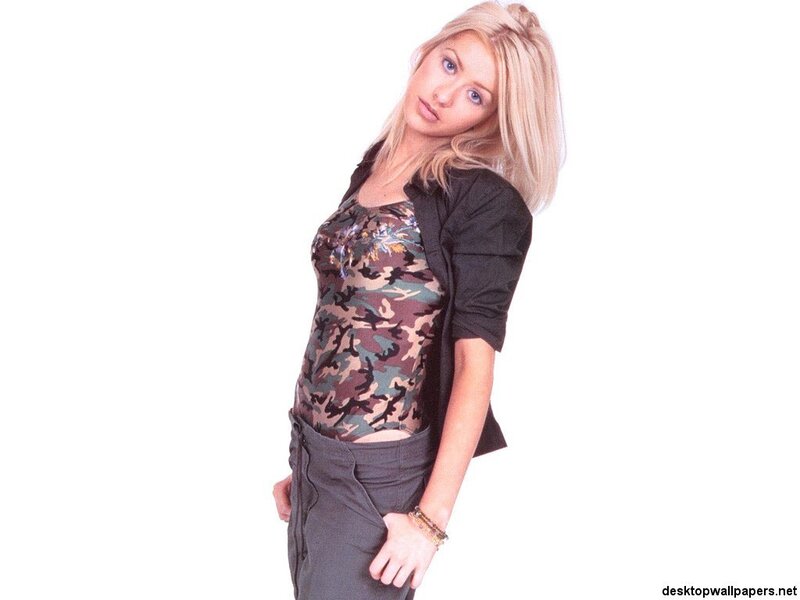 Woman in Camouflage Top — White