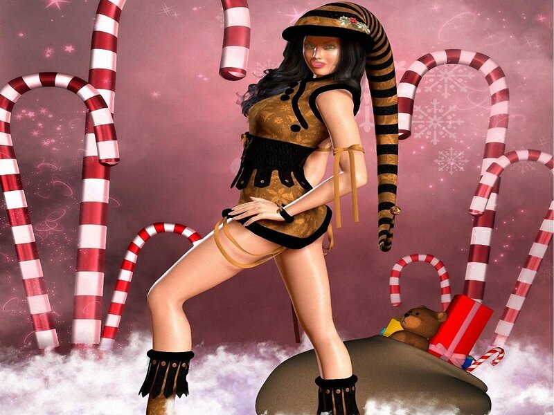 Woman in Candy-themed Outfit