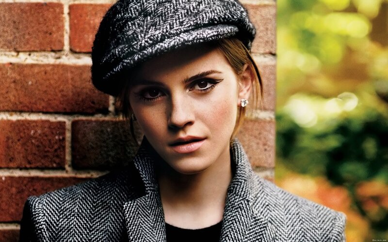 woman in cap and coat