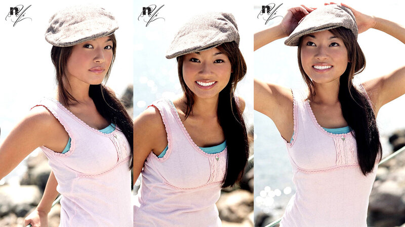 woman in cap and pink top