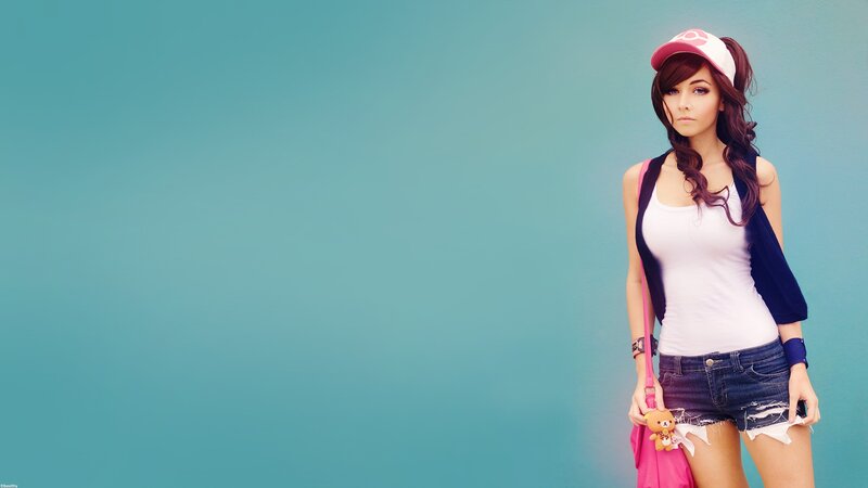 woman in cap and shorts