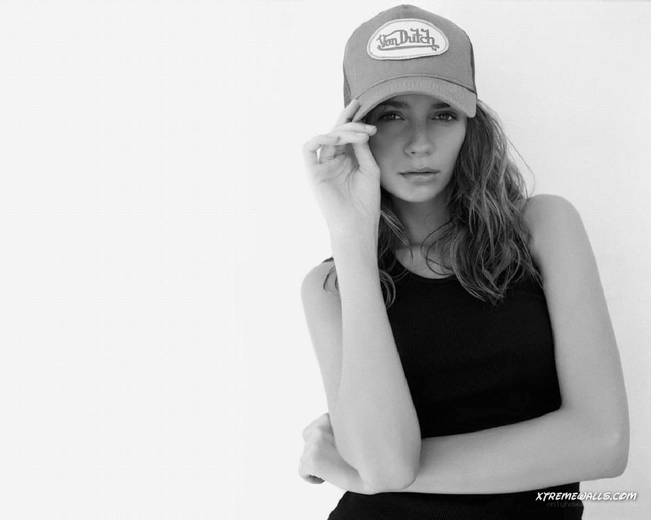 woman in cap portrait