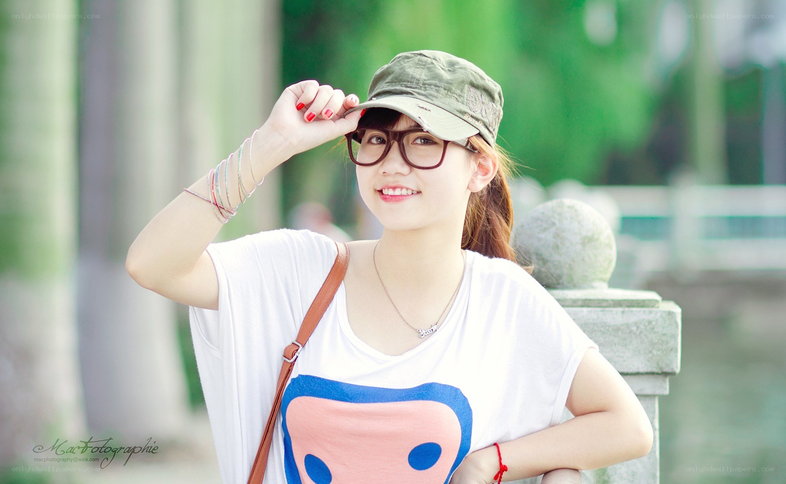 woman in cap smiling