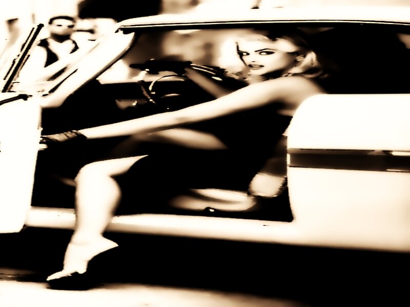 Woman in Car — Black