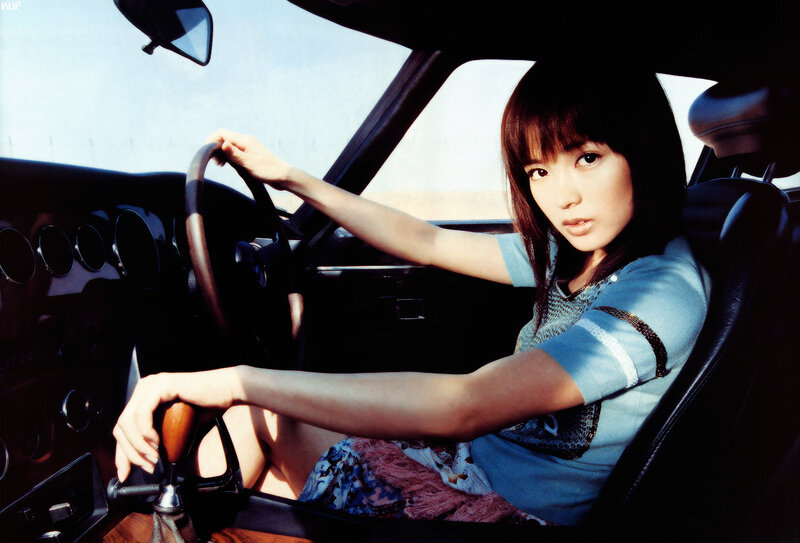Woman in Car — Blue, Calm