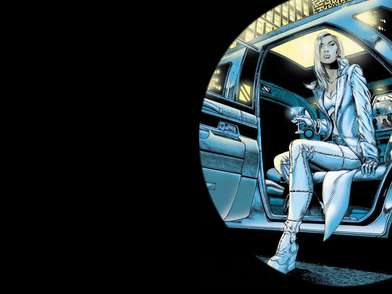 Woman in Car — Blue