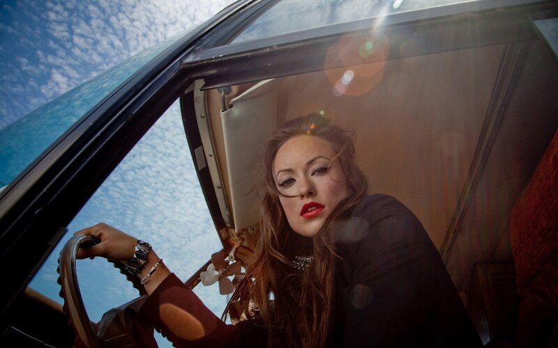 Woman in Car — Brown, Dramatic, Afternoon, Photograph, Steering Wheel