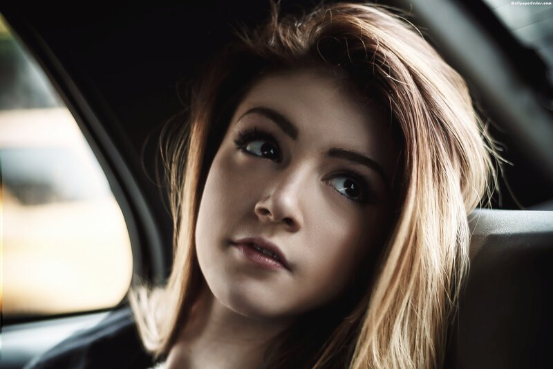 Woman in Car — Brown, Dramatic, Photograph, Car Seat, Window