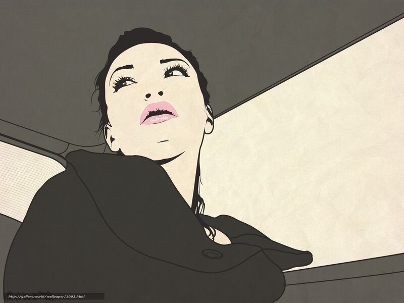 woman in car illustration