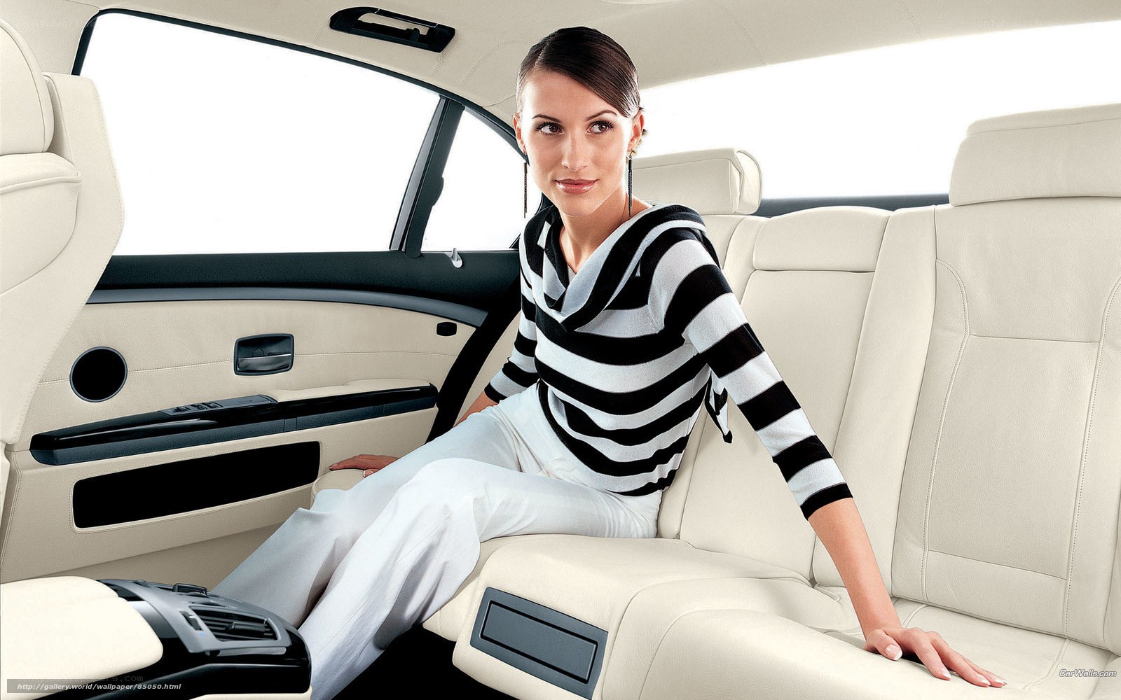 woman in car interior