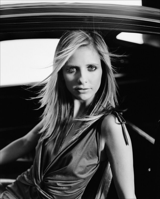 woman in car portrait