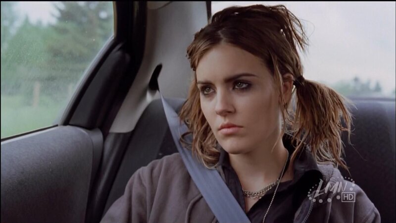 woman in car seat
