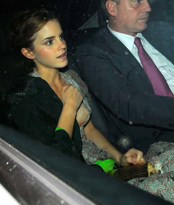 woman in car with man