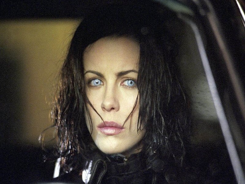 woman in car with wet hair