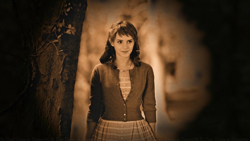 Woman in Cardigan — Brown, Dramatic, Photograph