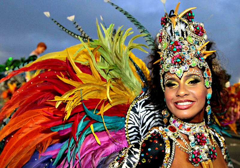 Woman in Carnival Costume — Yellow