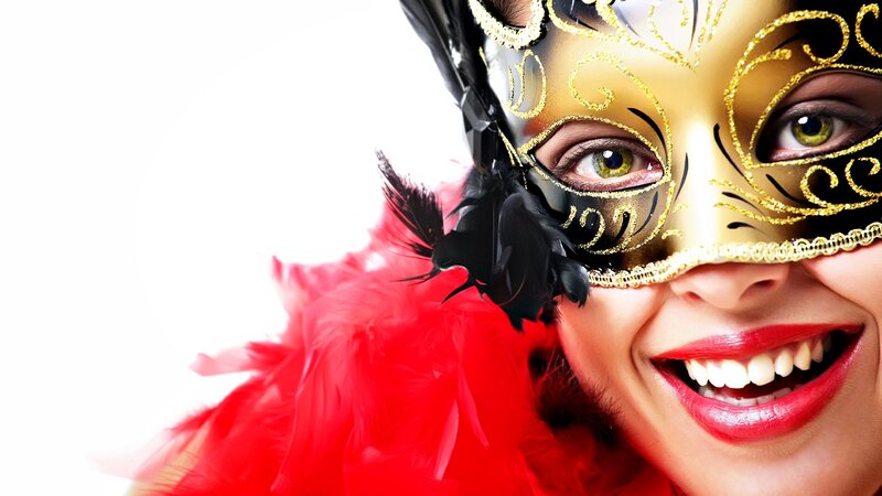 woman in carnival mask