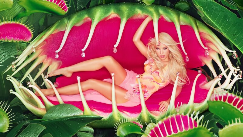 woman in carnivorous plant