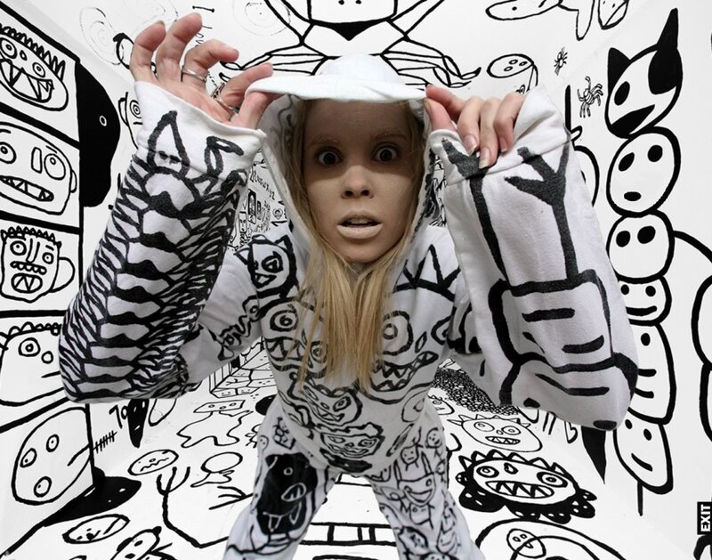 woman in cartoon onesie