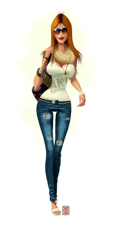 woman in casual clothes