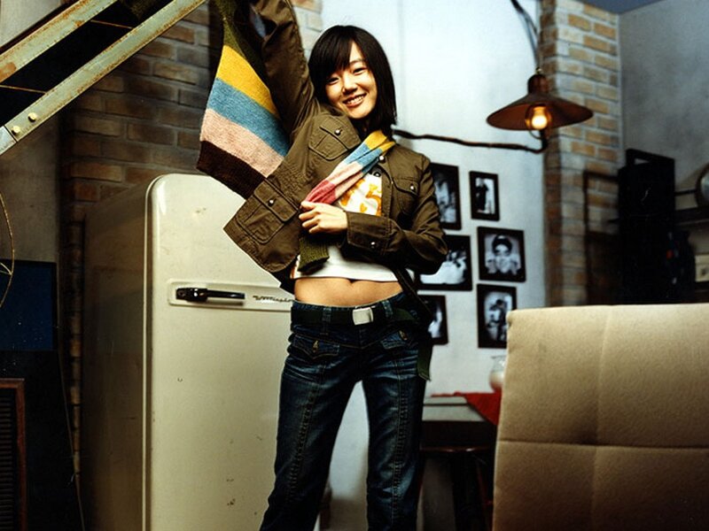 woman in casual clothes smiling