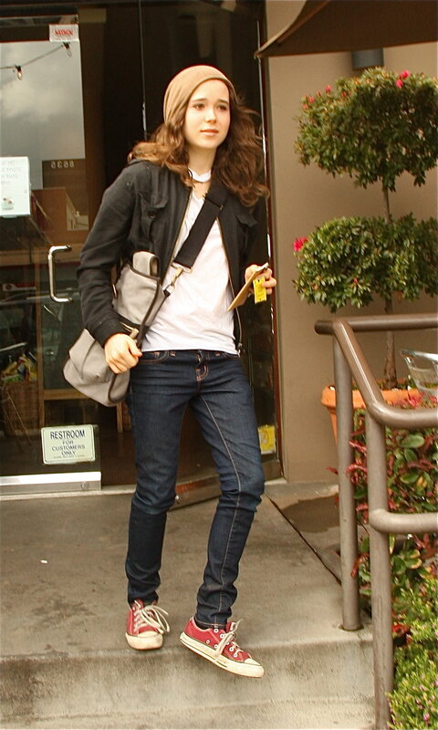 woman in casual clothes walking