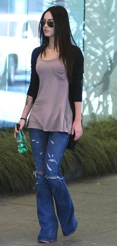 Woman in casual clothes walking