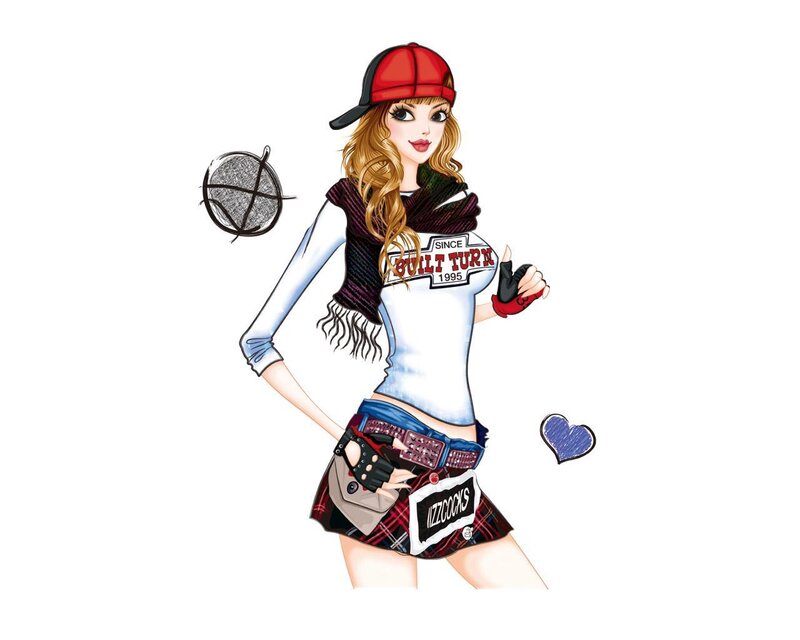 Woman in Casual Outfit — White, Confident, Illustration