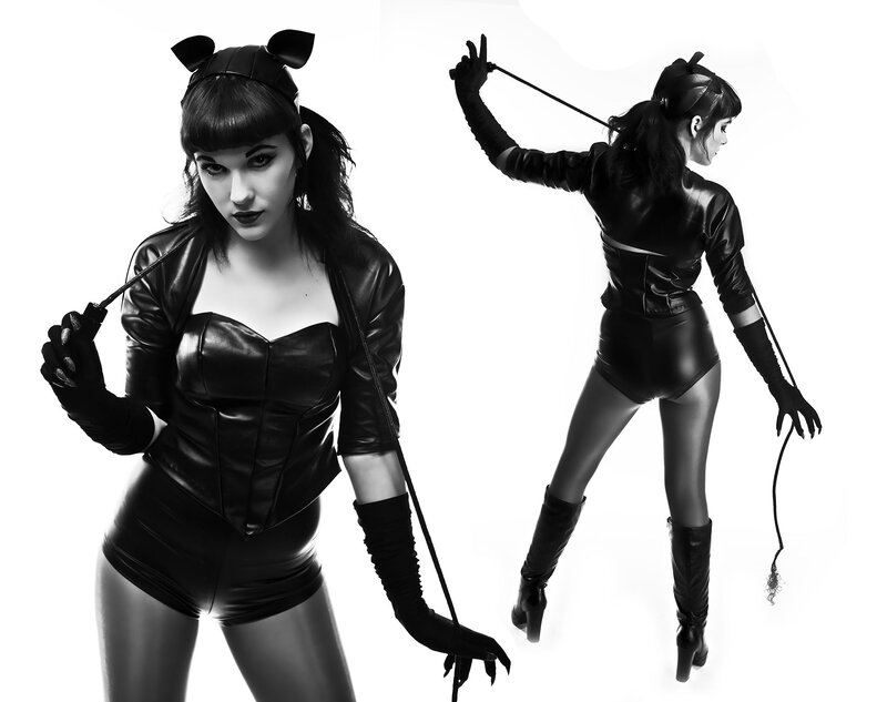 woman in cat costume