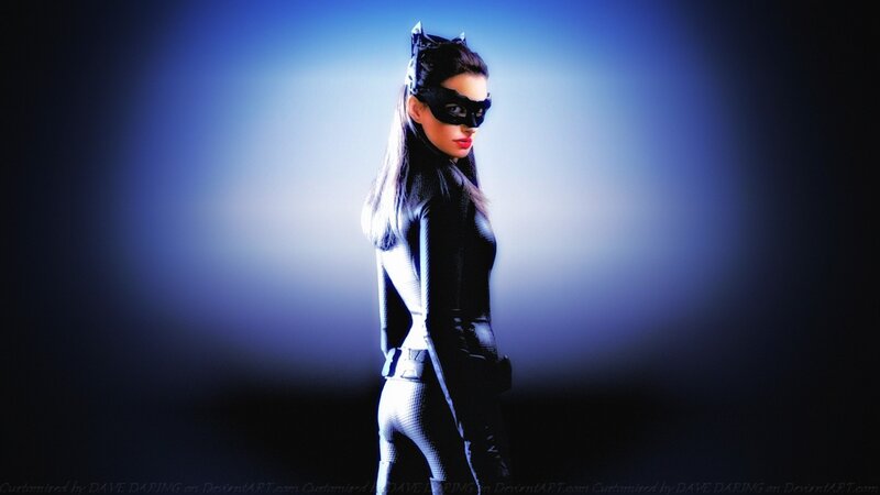 Woman in Cat Costume — Black, Dramatic, Digital Art
