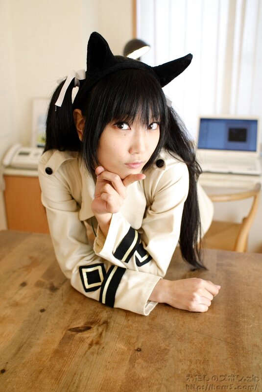 woman in cat-ear headband
